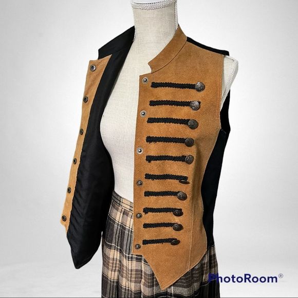 New Identity Jackets & Blazers - New Identity vintage leather braided retro anime steampunk unique vest